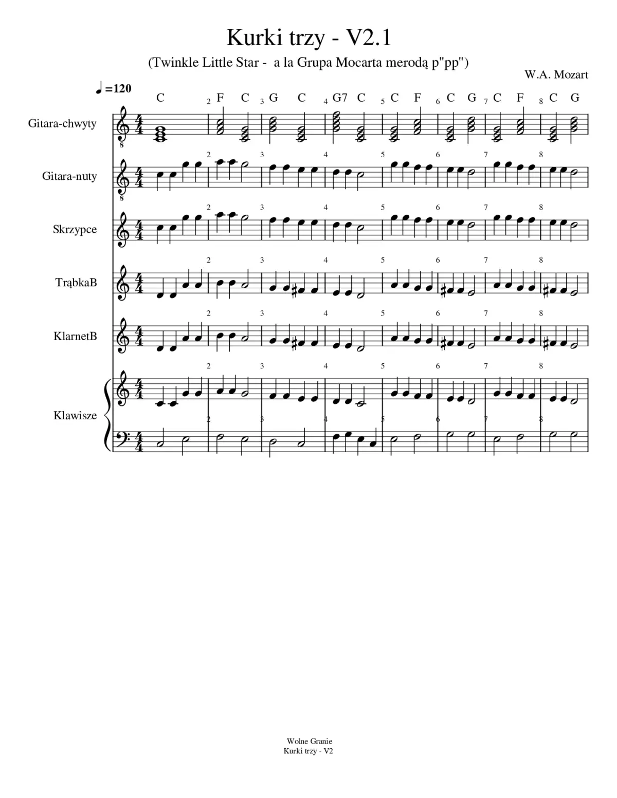 Kurki trzy (Twinkle Little Star) - V2.1 - Page 1