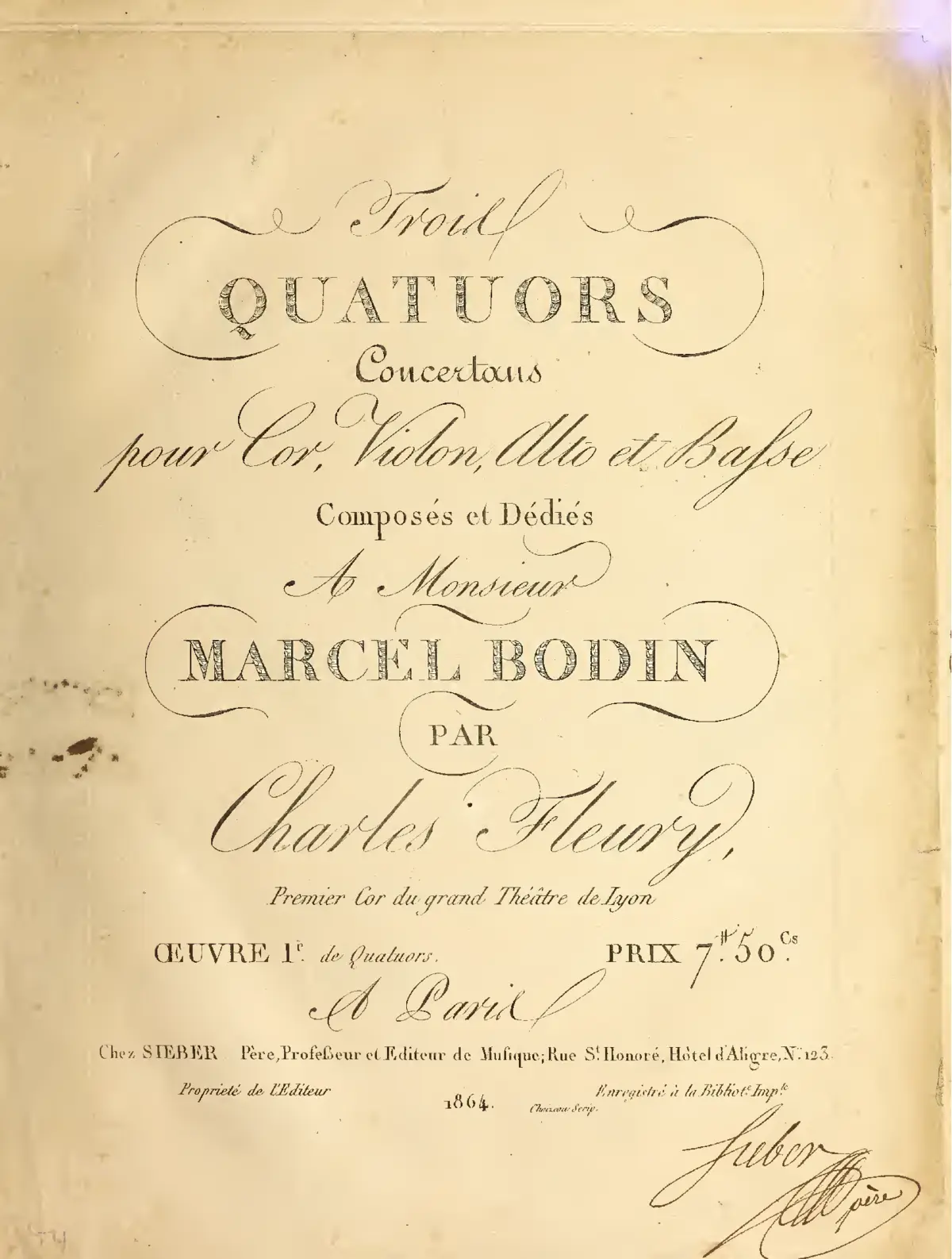 3 Horn Quartets, Op.1 - Page 1