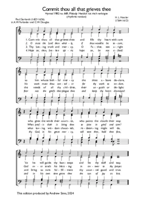 Commit thou all that grieves thee