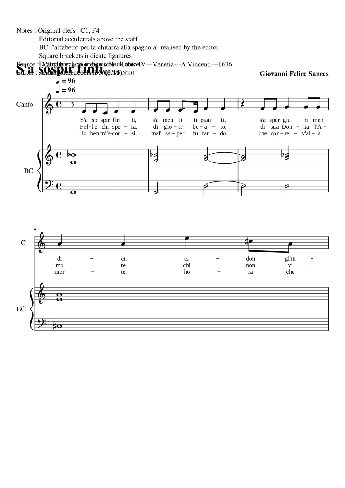 S'a sospir finti - Page 1