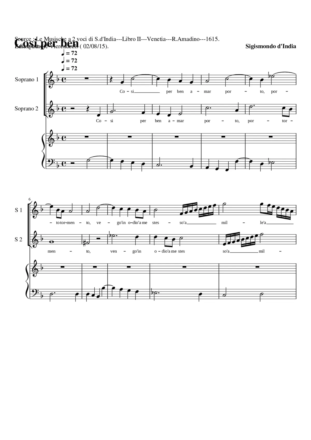 Cosi per ben - Page 1