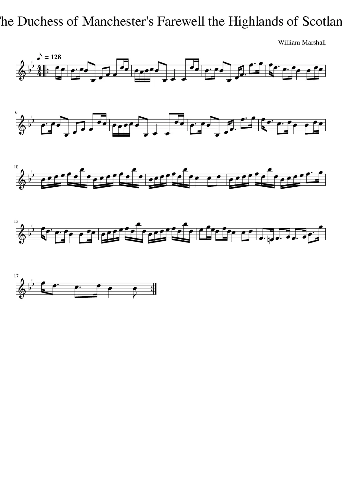 The Duchess of Manchester's Farewell the Highlands of Scotland - Page 1