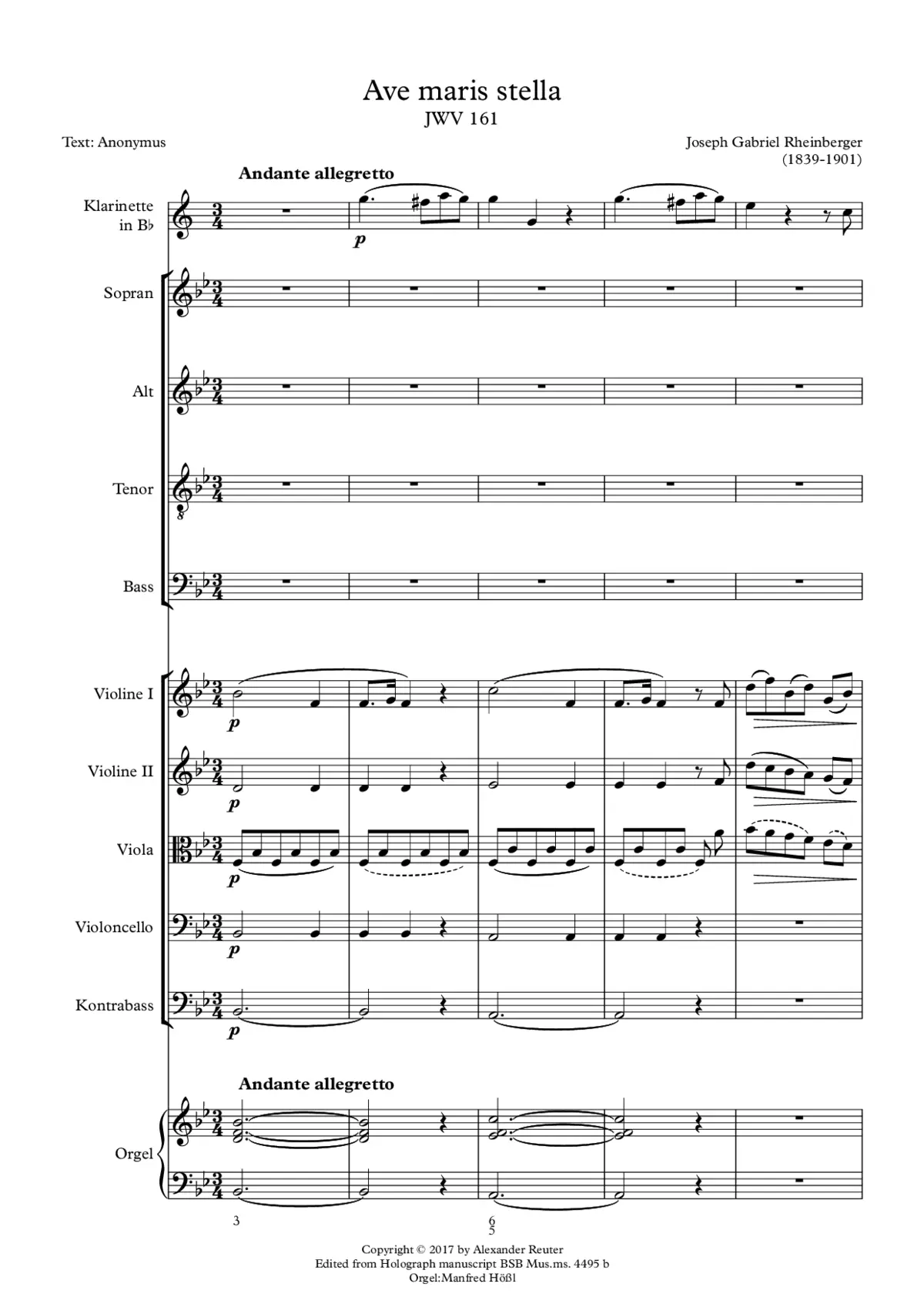Ave maris stella, JWV 161 - Page 1