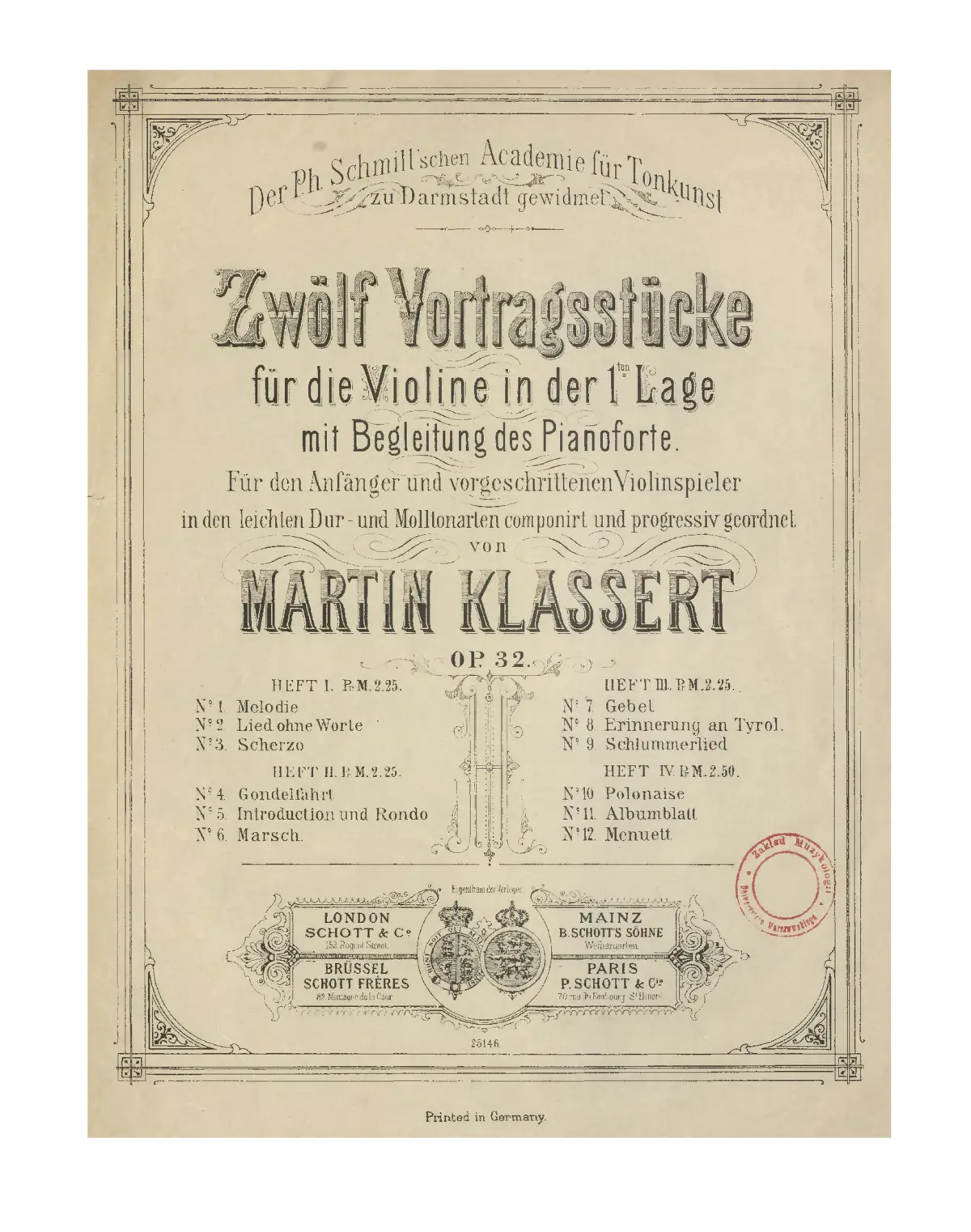 12 Vortragsstücke - Page 1