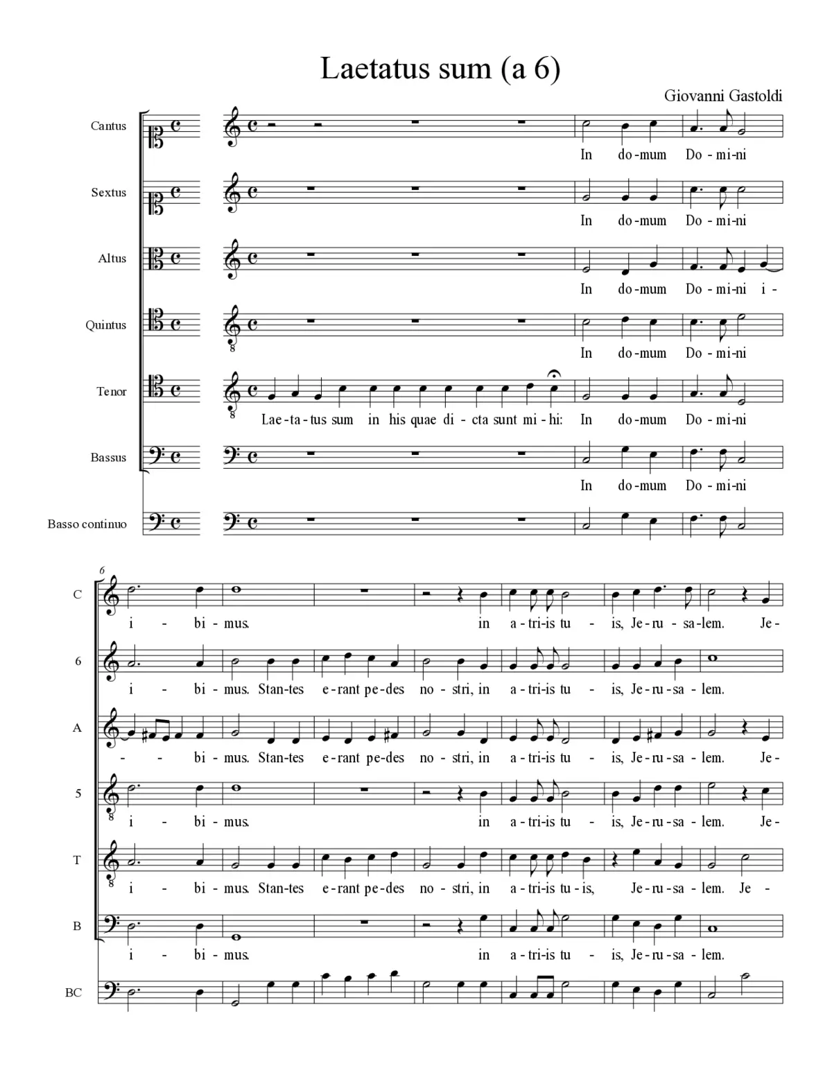 Laetatus sum (a 6) - Page 1