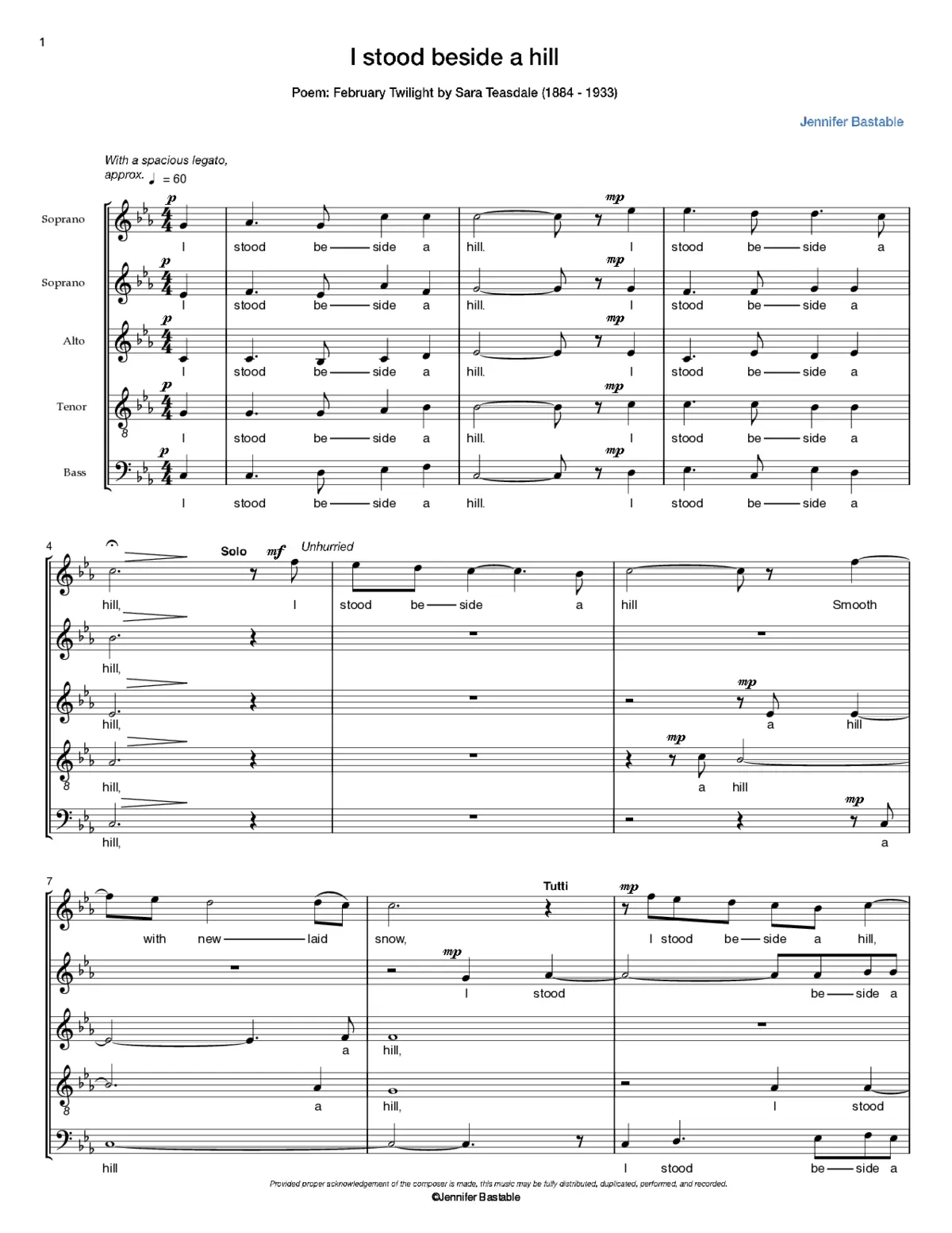 I stood beside a hill - Page 1