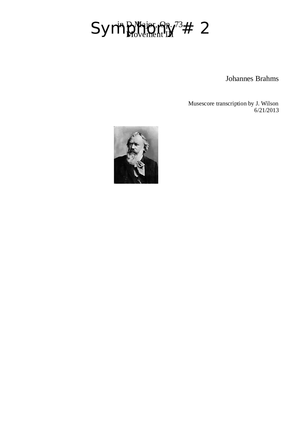 Symphony No.2 Op.73 - Page 1
