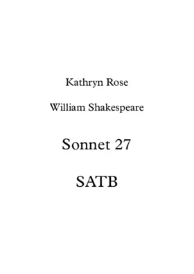Sonnet 27