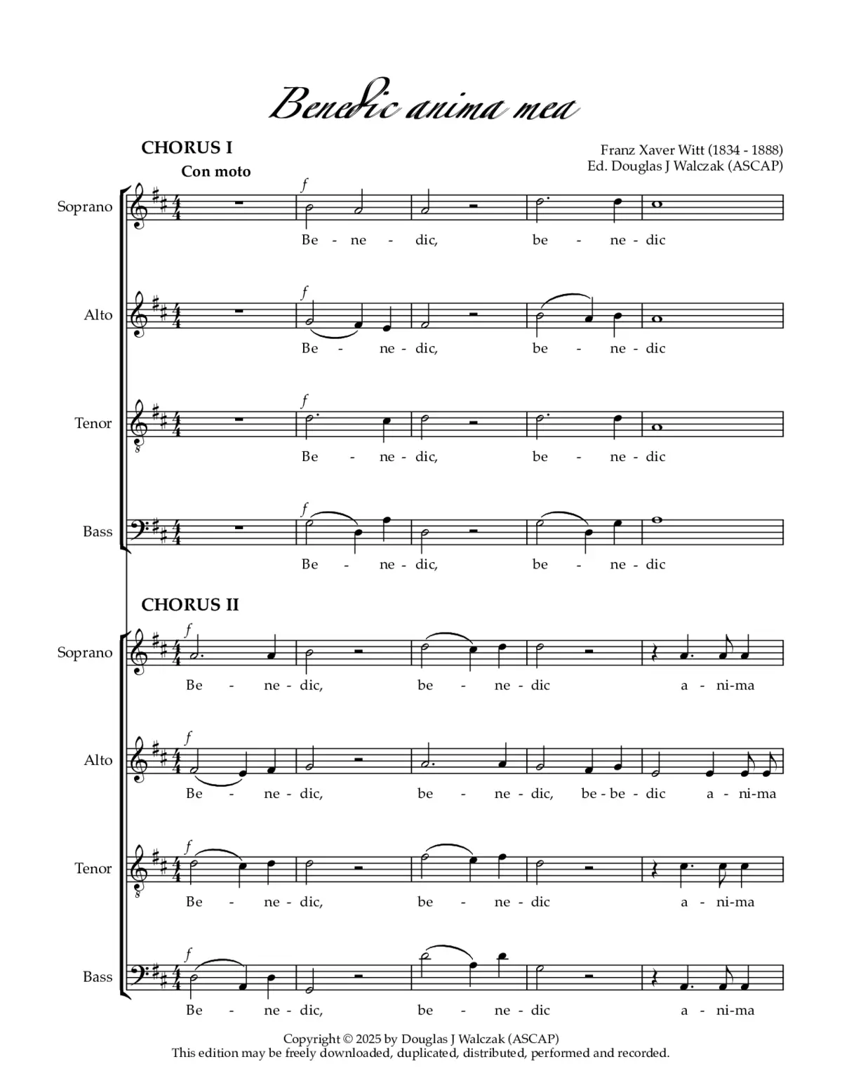 Benedic anima mea - Page 1