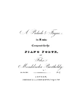 Prelude and Fugue, WoO 13