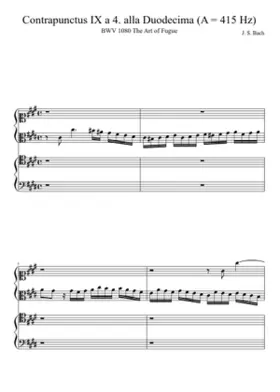 Die Kunst der Fuge BWV 1080