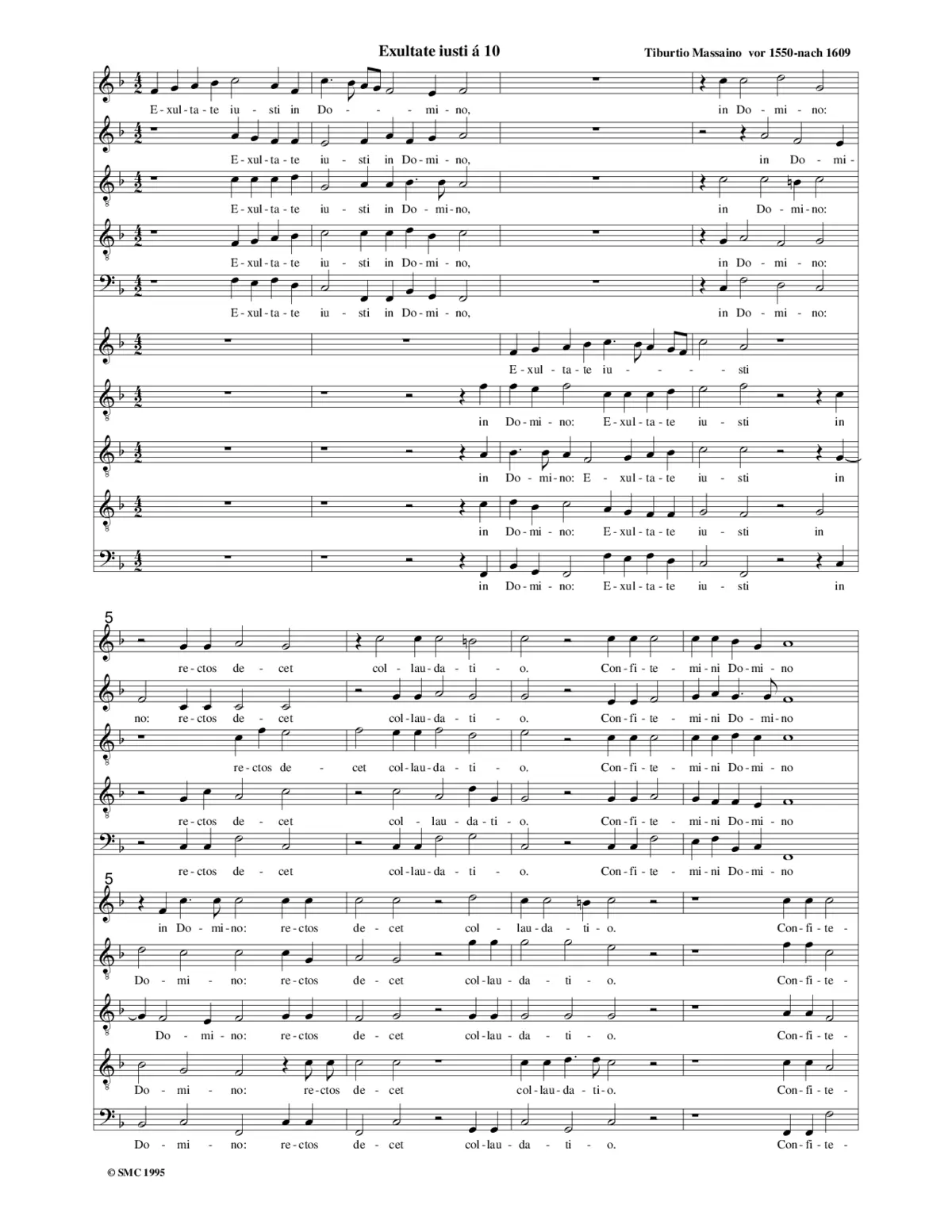 Exsultate iusti a 10 - Page 1
