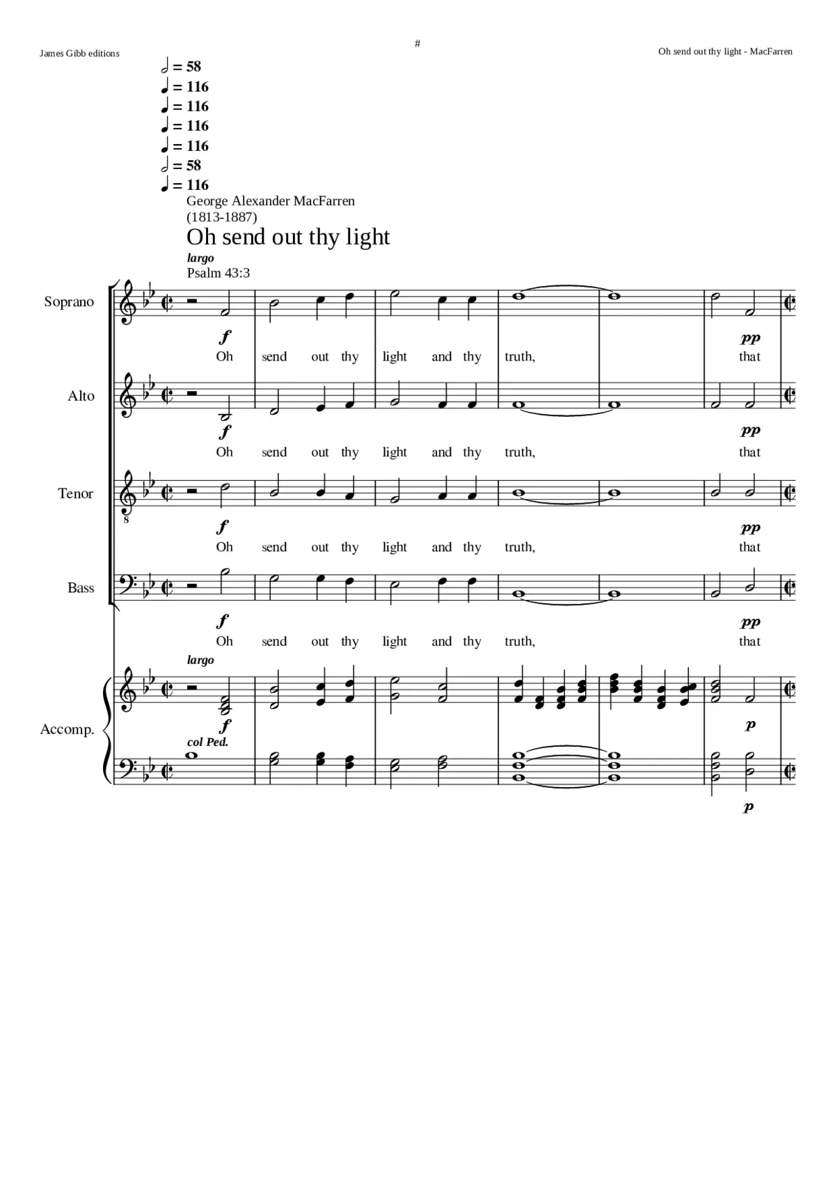 Oh send out thy light - Page 1