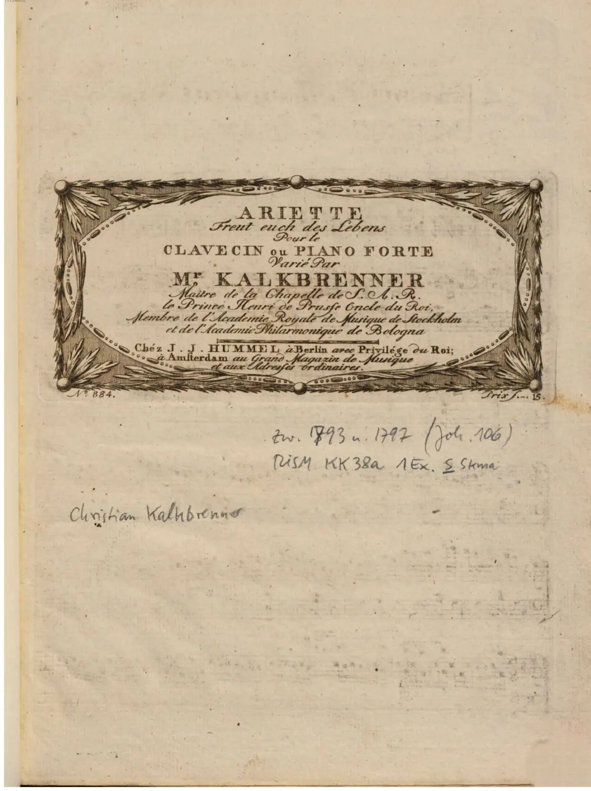 12 Variations on 'Freut euch des Lebens' - Page 1
