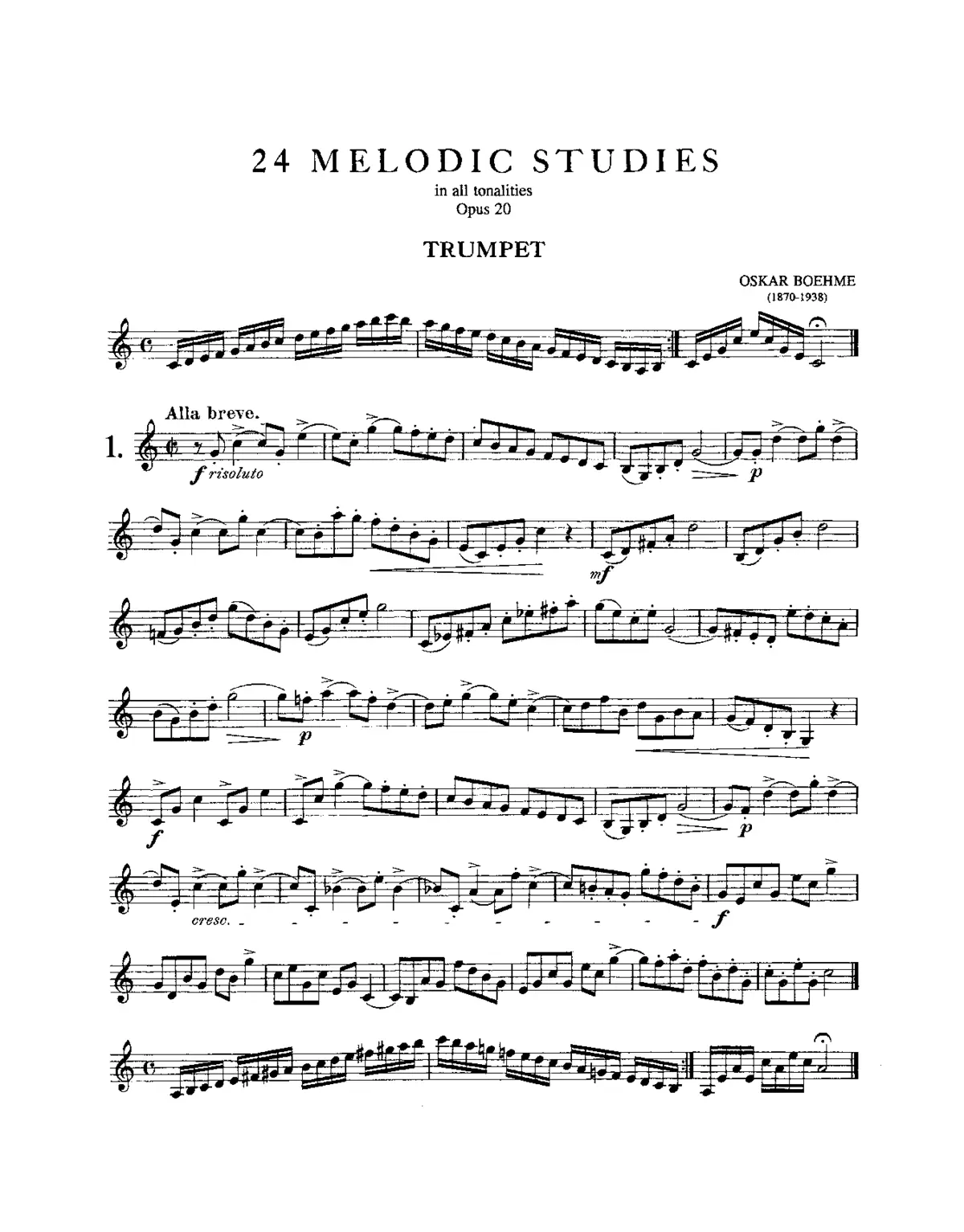 24 melodische Übungen in allen Dur-und Moll-Tonarten - Page 1