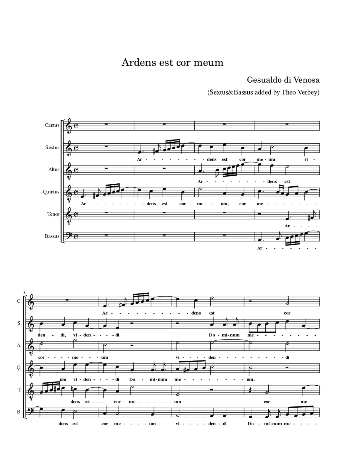 Ardens est cor meum - Page 1