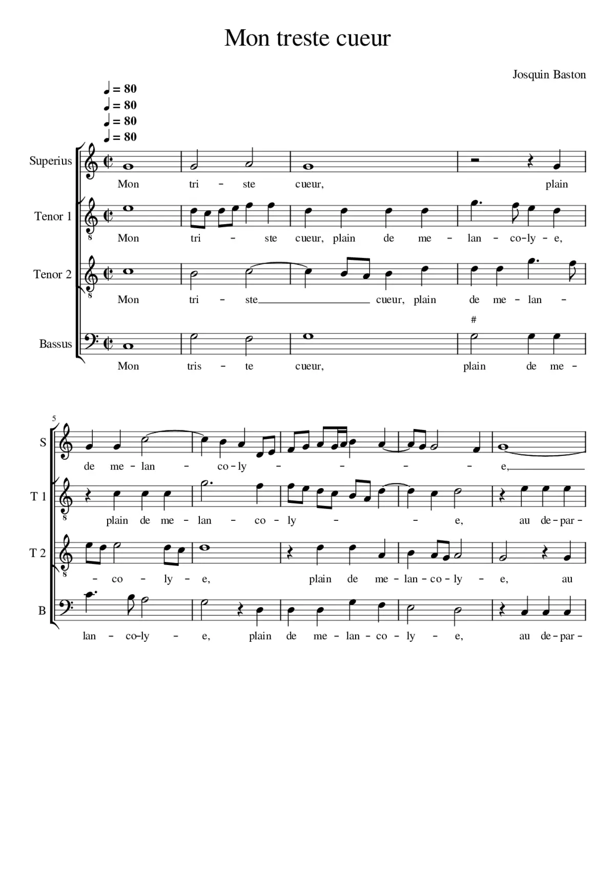 Mon triste cueur - Page 1