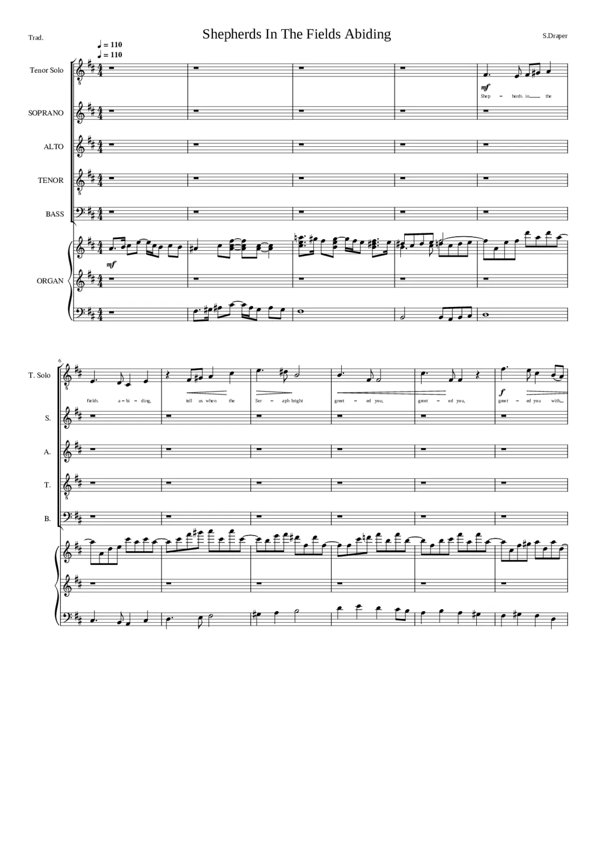 Shepherds in the Fields Abiding - Page 1