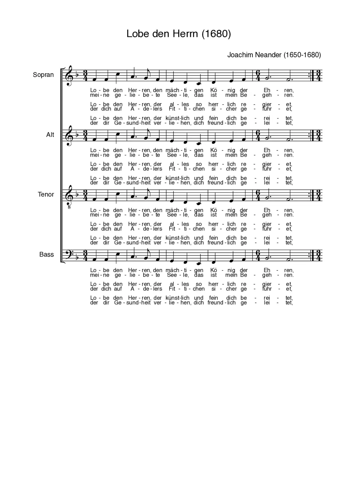 Lobe den Herrn - Page 1