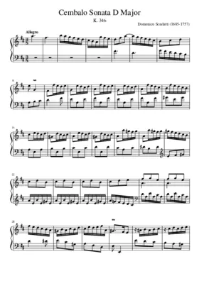 Keyboard Sonata in D Major K. 346