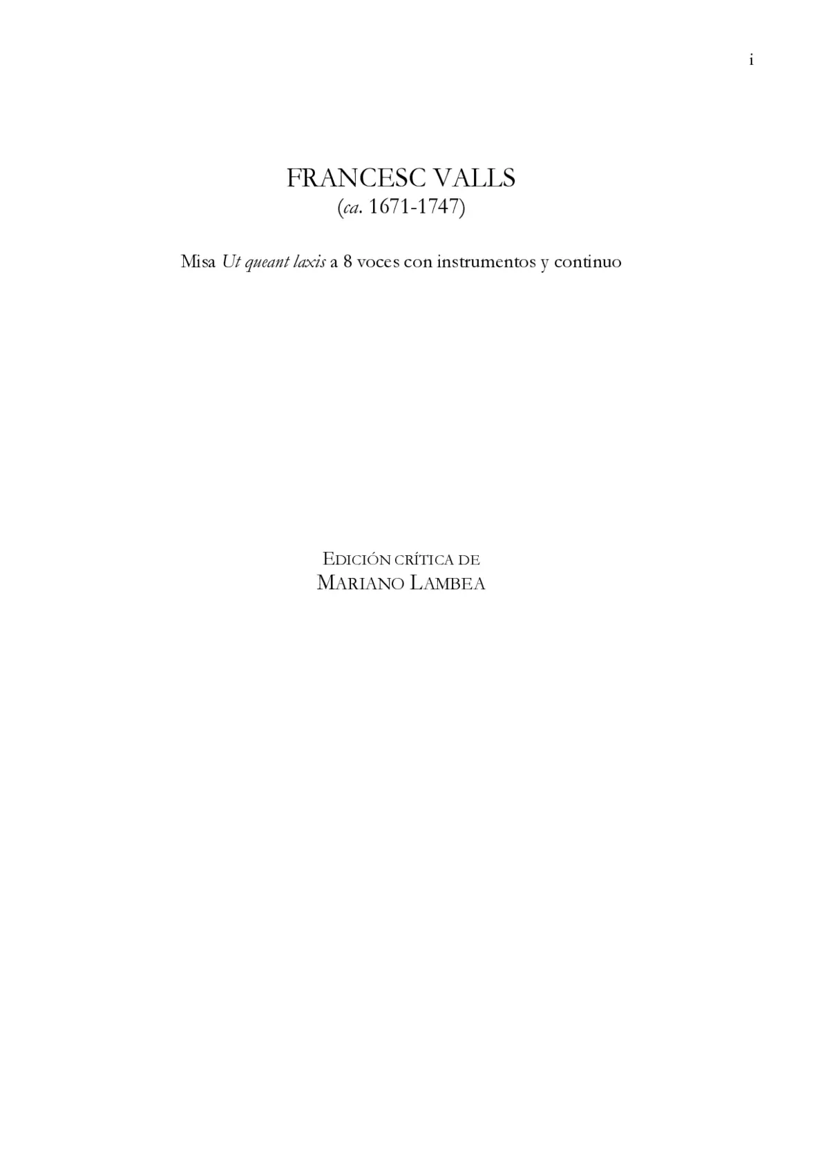 Missa ut queant laxis - Page 1