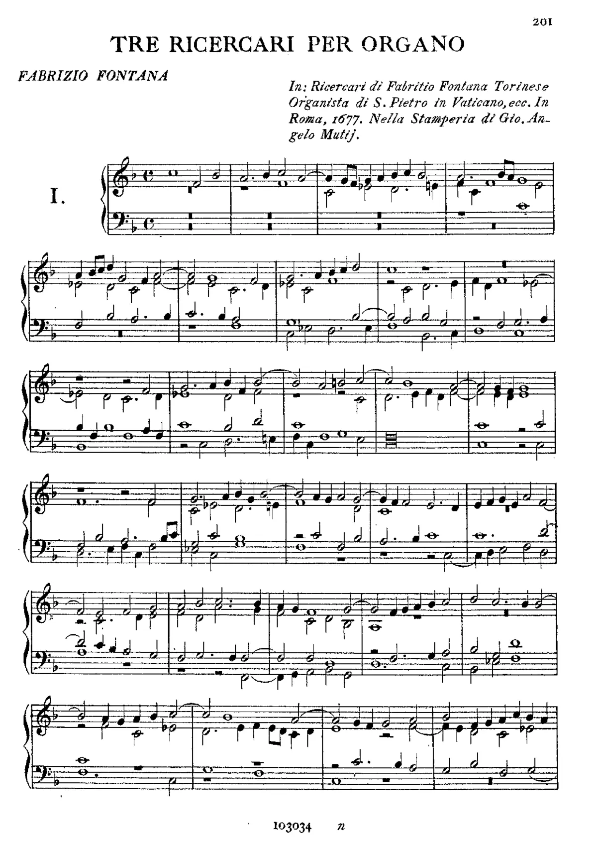 3 Ricercare per Organo - Page 1