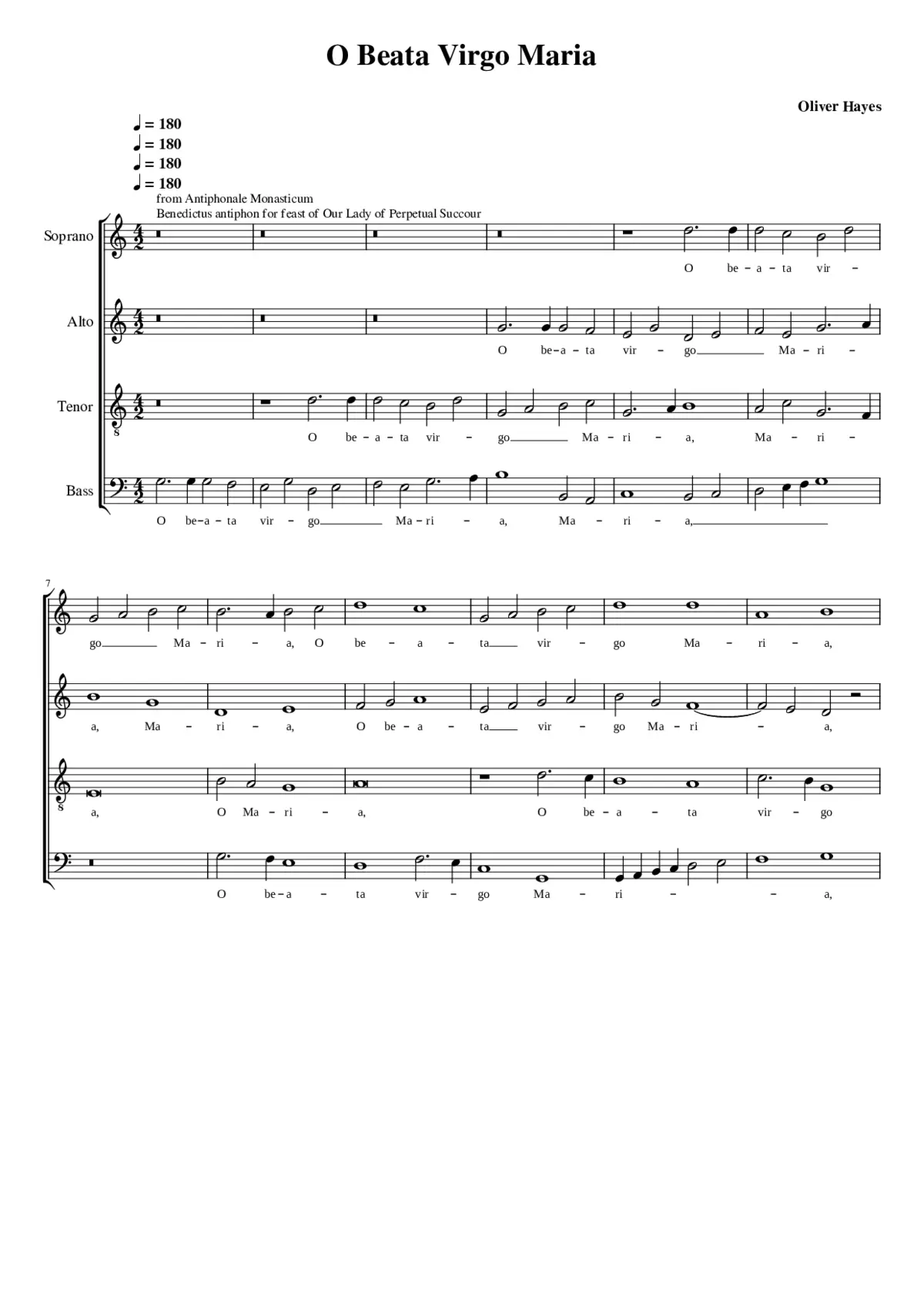 O beata Virgo Maria - Page 1