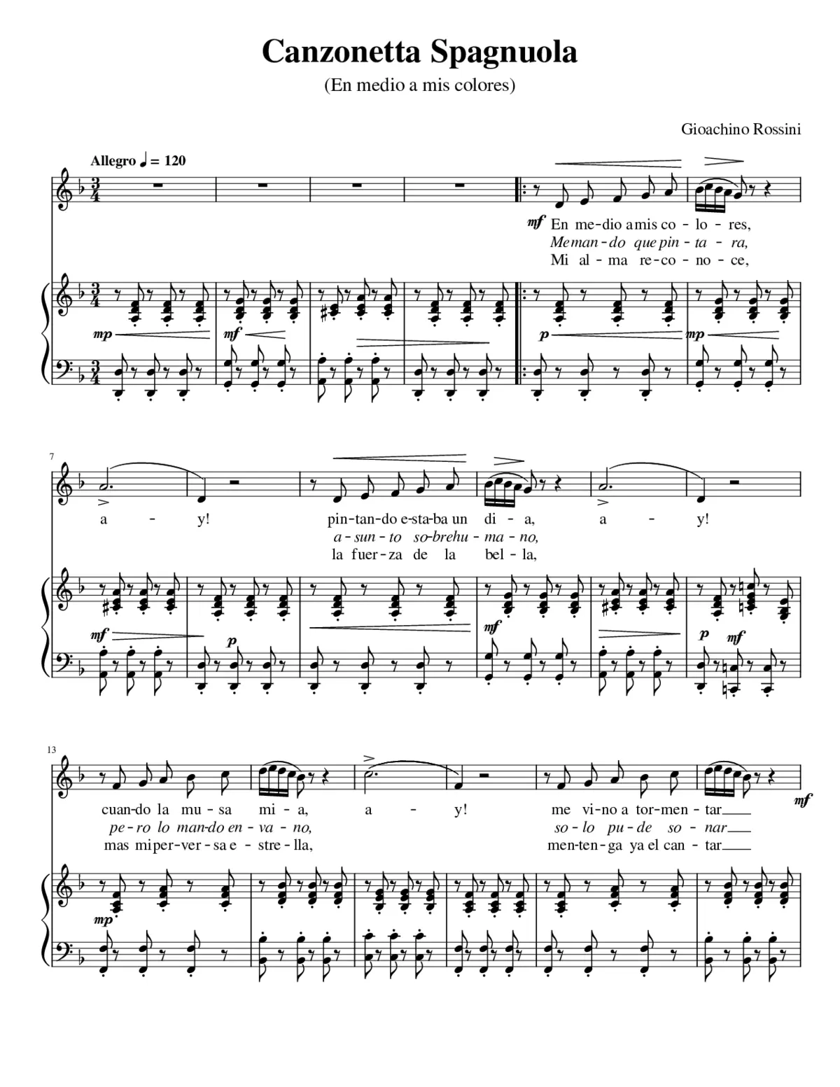 Canzonetta spagnuola - Page 1