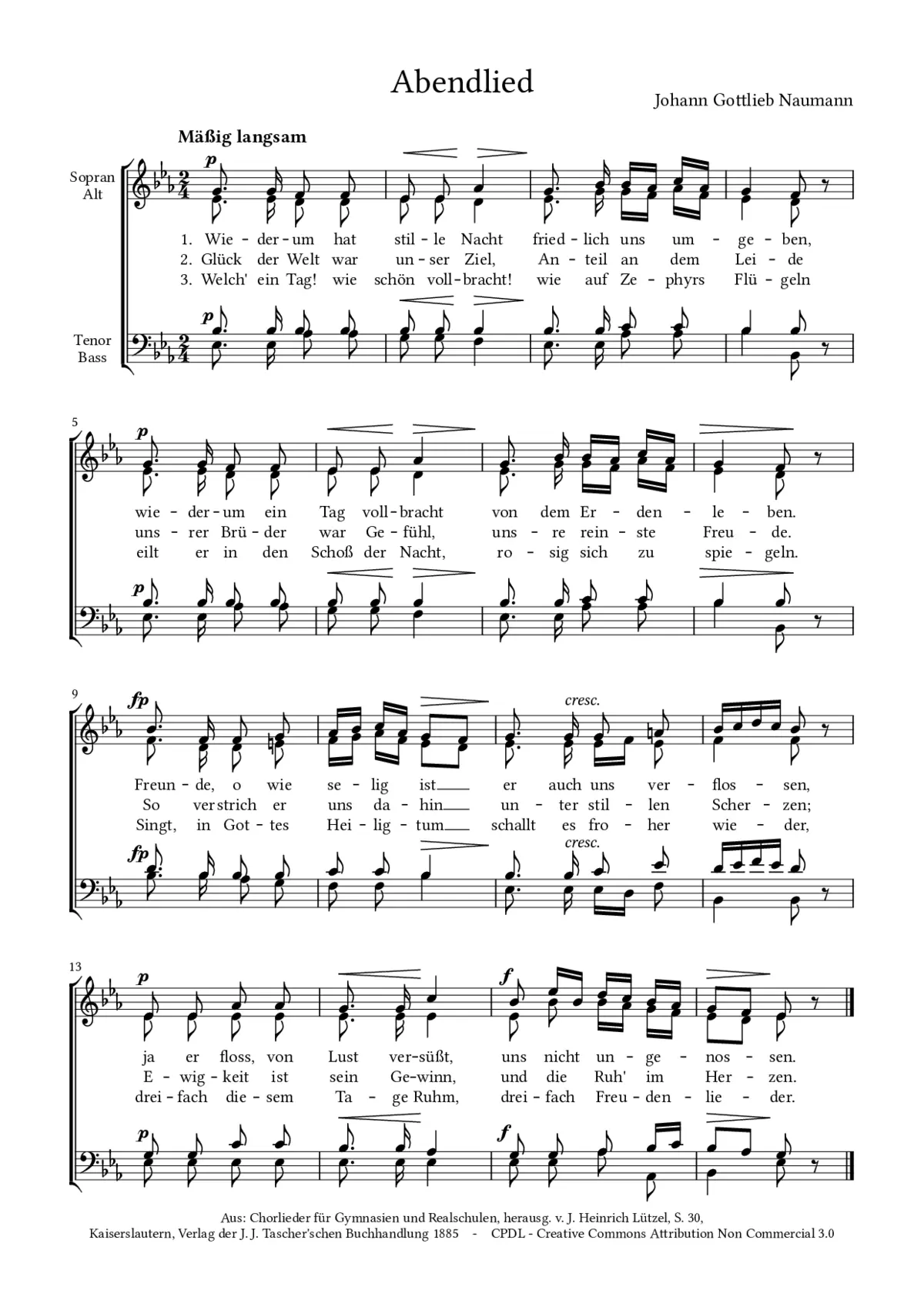 Abendlied - Page 1