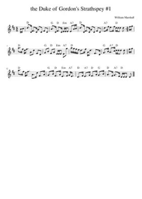 the Duke of Gordon's Strathspey 1