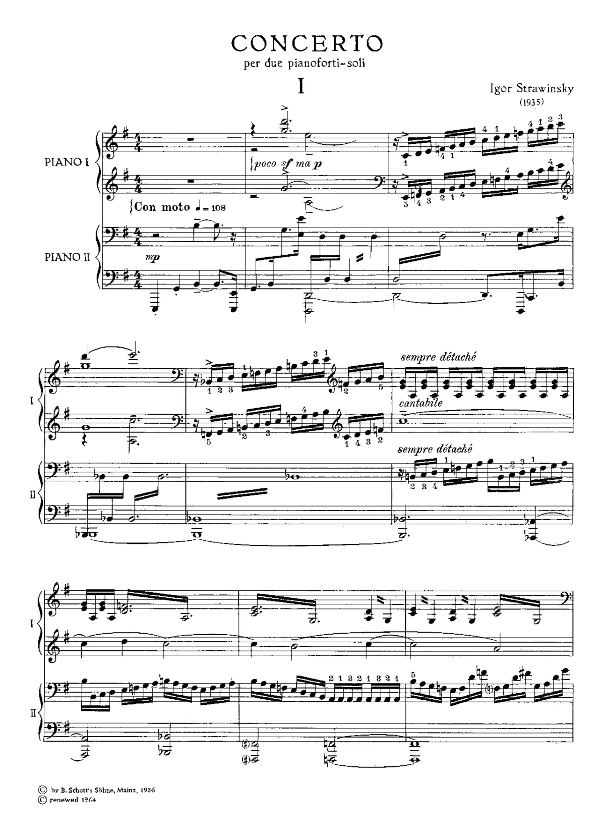 Concerto for 2 Pianos - Page 1