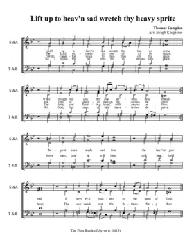 Lift up to heav'n sad wretch thy heavy sprite