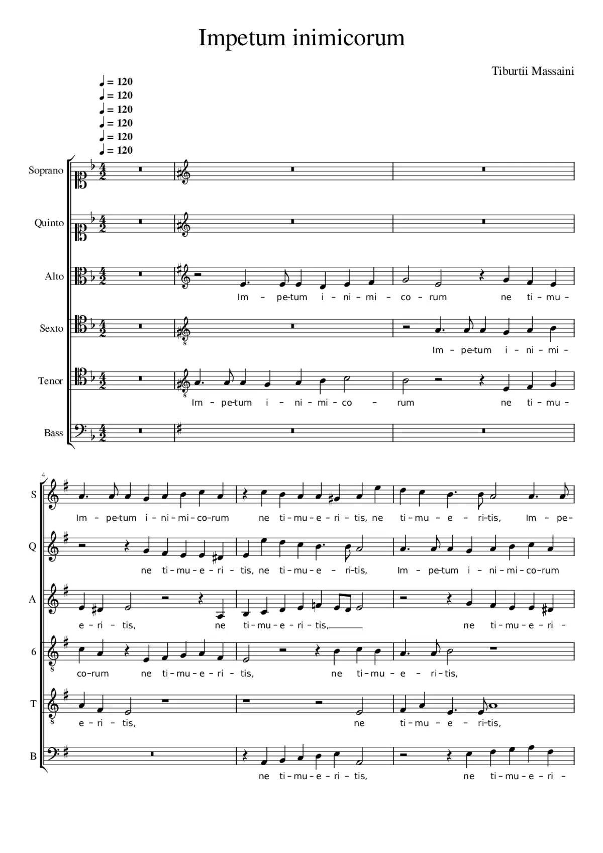 Impetum inimicorum ne timueritis - Page 1