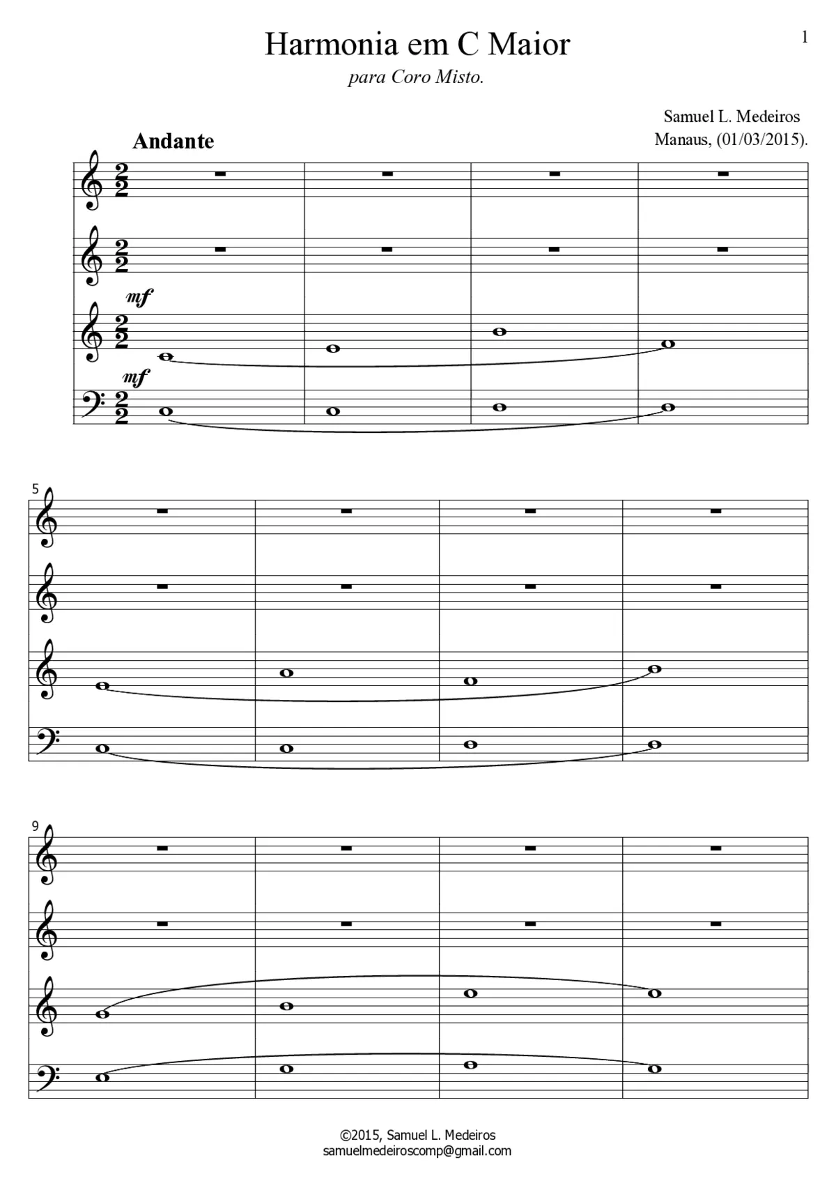 Harmonia em C - Page 1