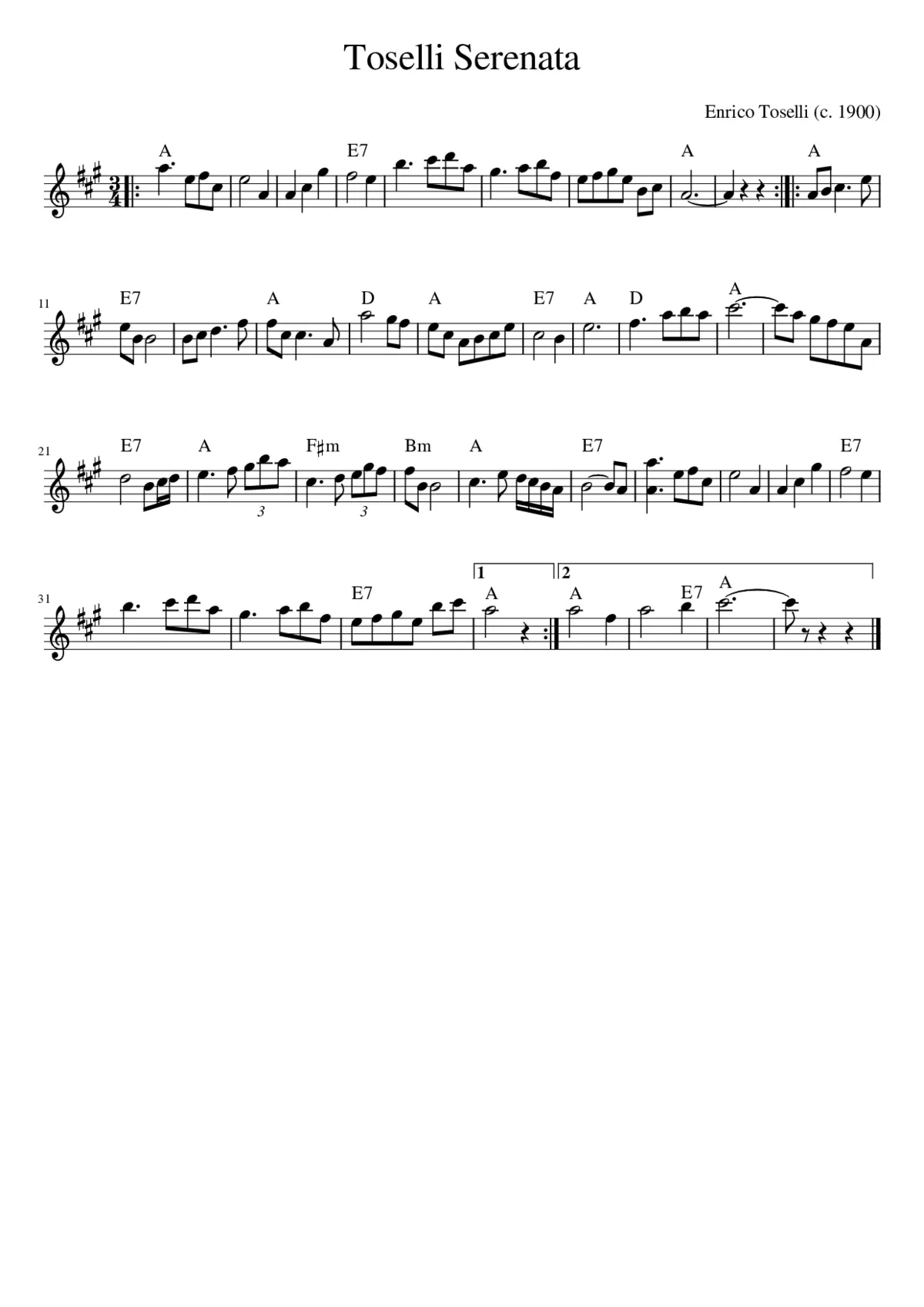 Toselli Serenata - Page 1