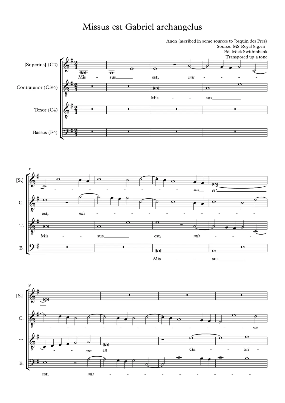 Missus est Gabriel archangelus - Page 1
