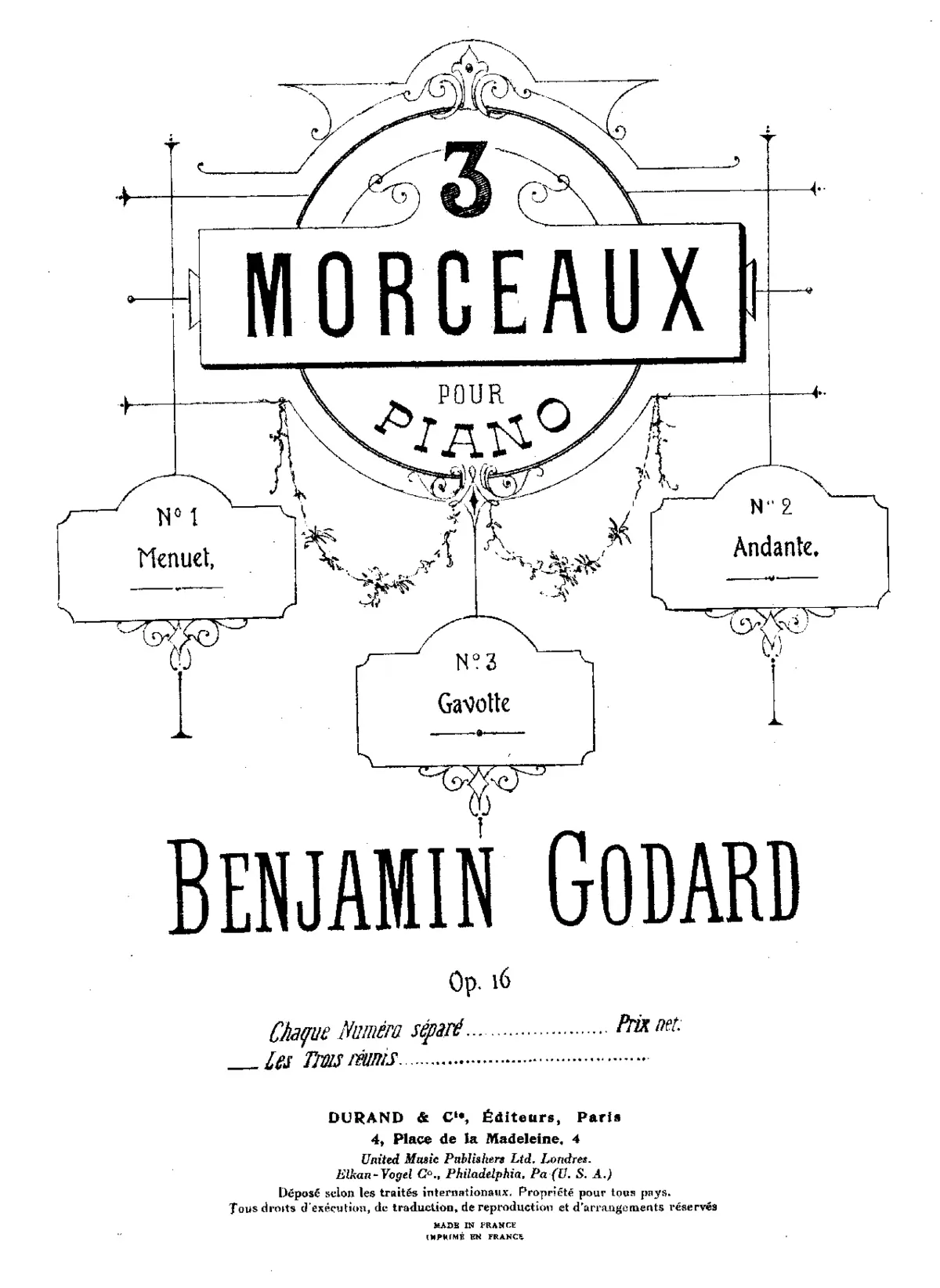 3 Morceaux pour piano - Page 1