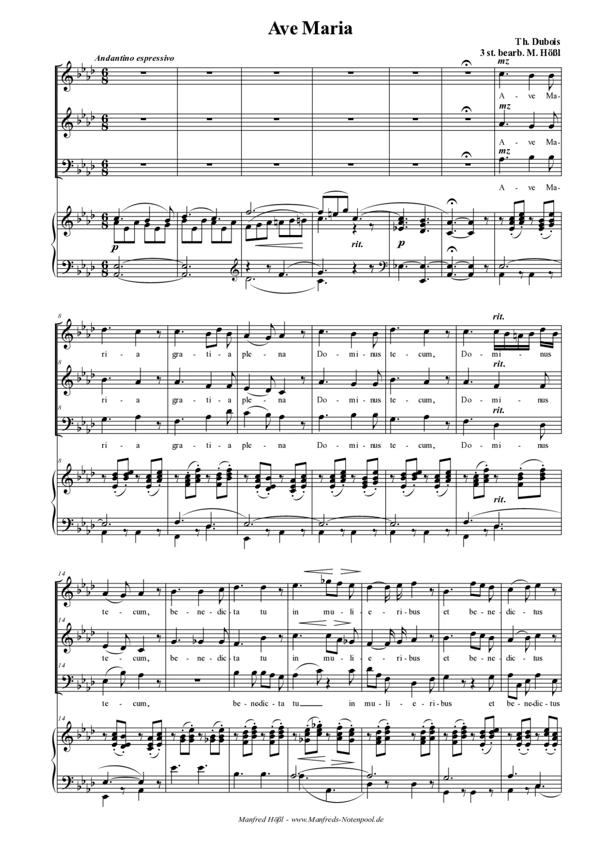 Ave Maria in As 3-st. - Page 1