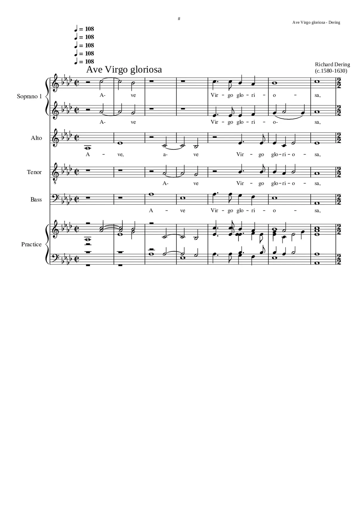 Ave Virgo gloriosa - Page 1