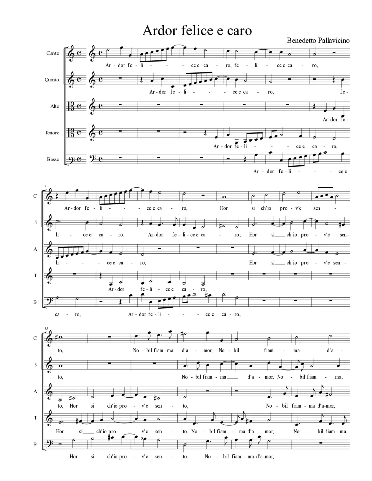 Ardor felice e caro - Page 1