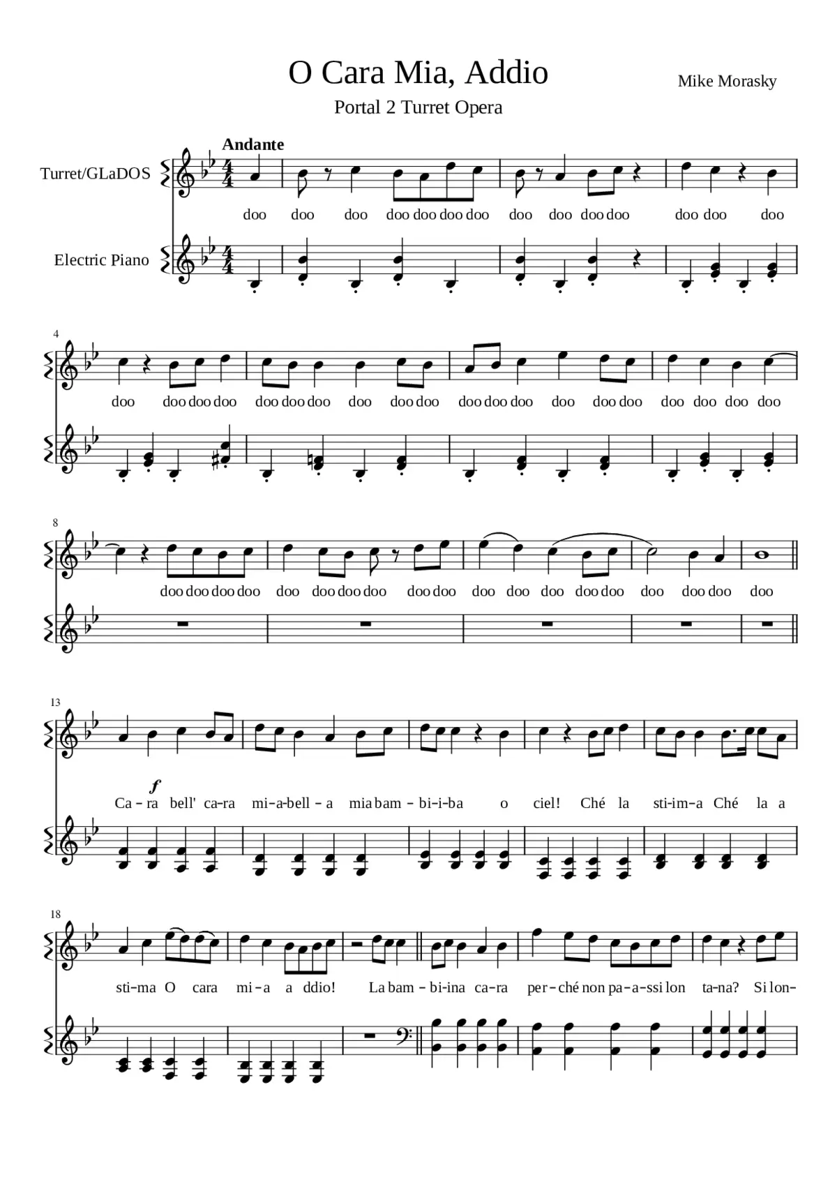 portal - turret opera cara mia - Page 1