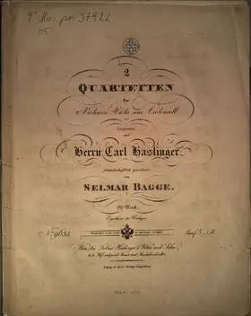 2 String Quartets, Op.1