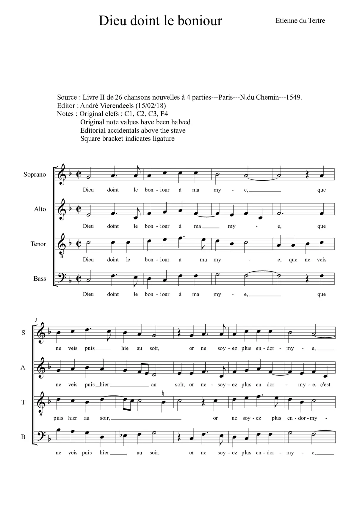 Dieu doint le boniour - Page 1