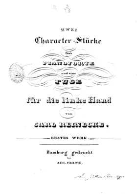 2 Charakterstücke und eine Fuge für die linke Hand