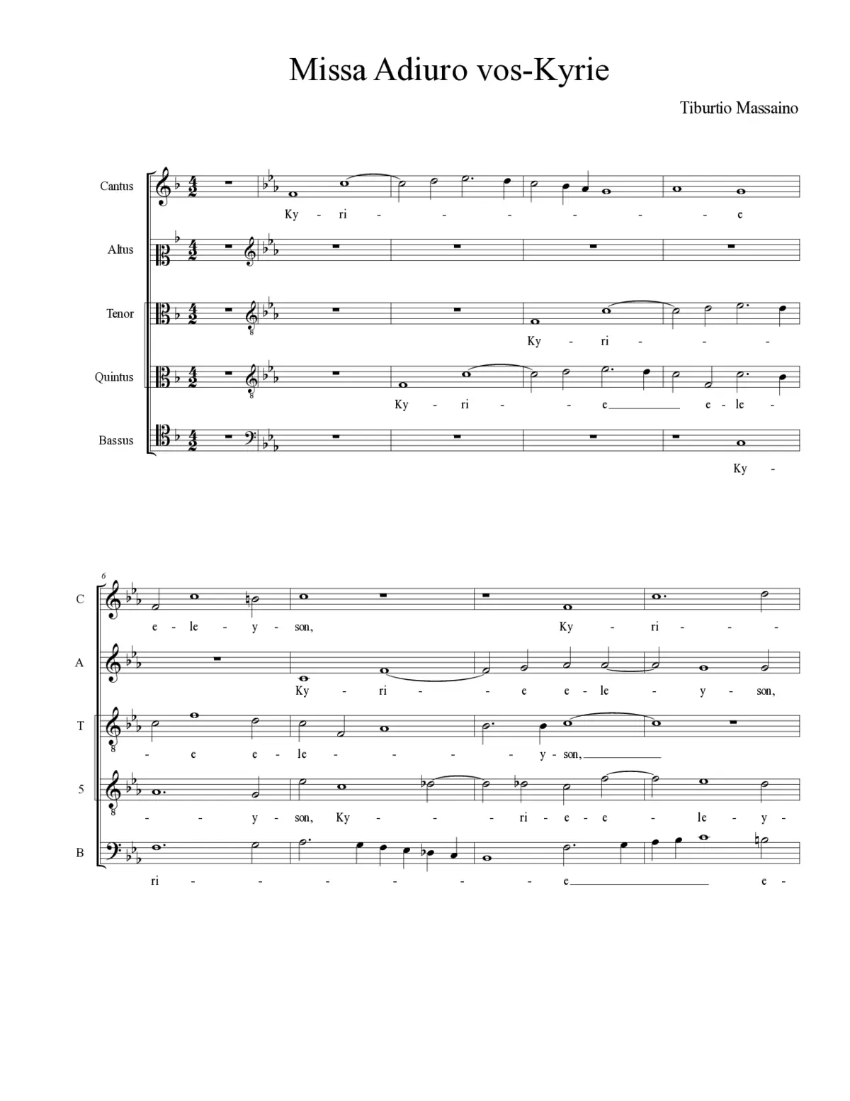 Missa Adiuro vos - Page 1