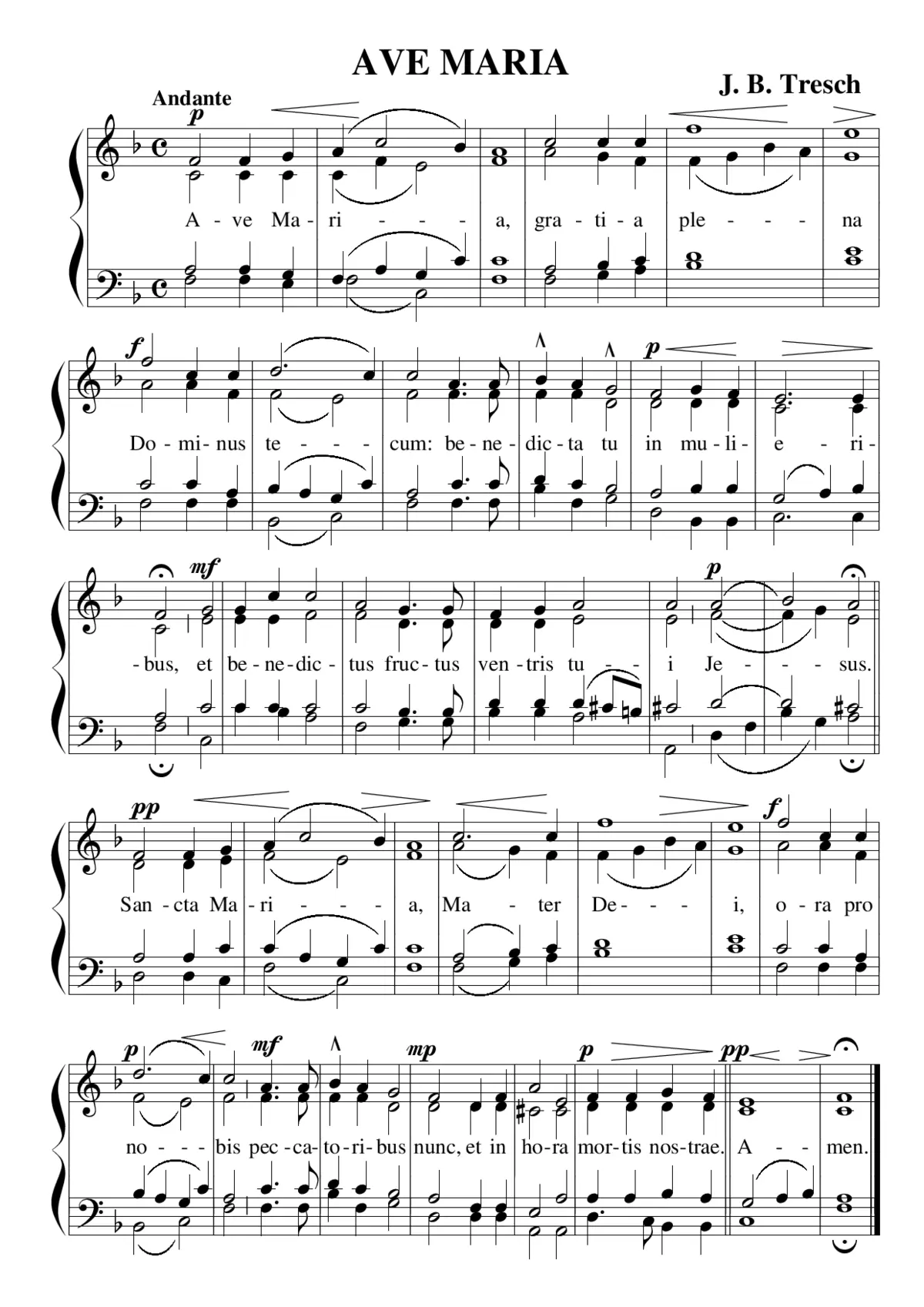 Ave Maria in F - Page 1
