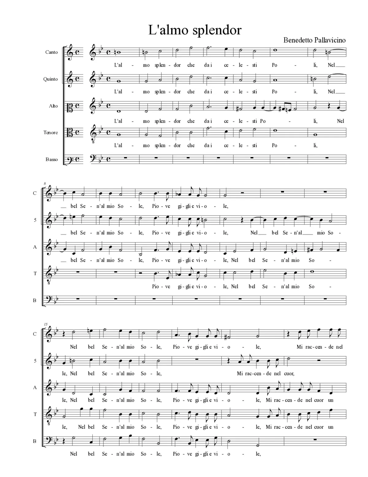 L'almo splendor - Page 1