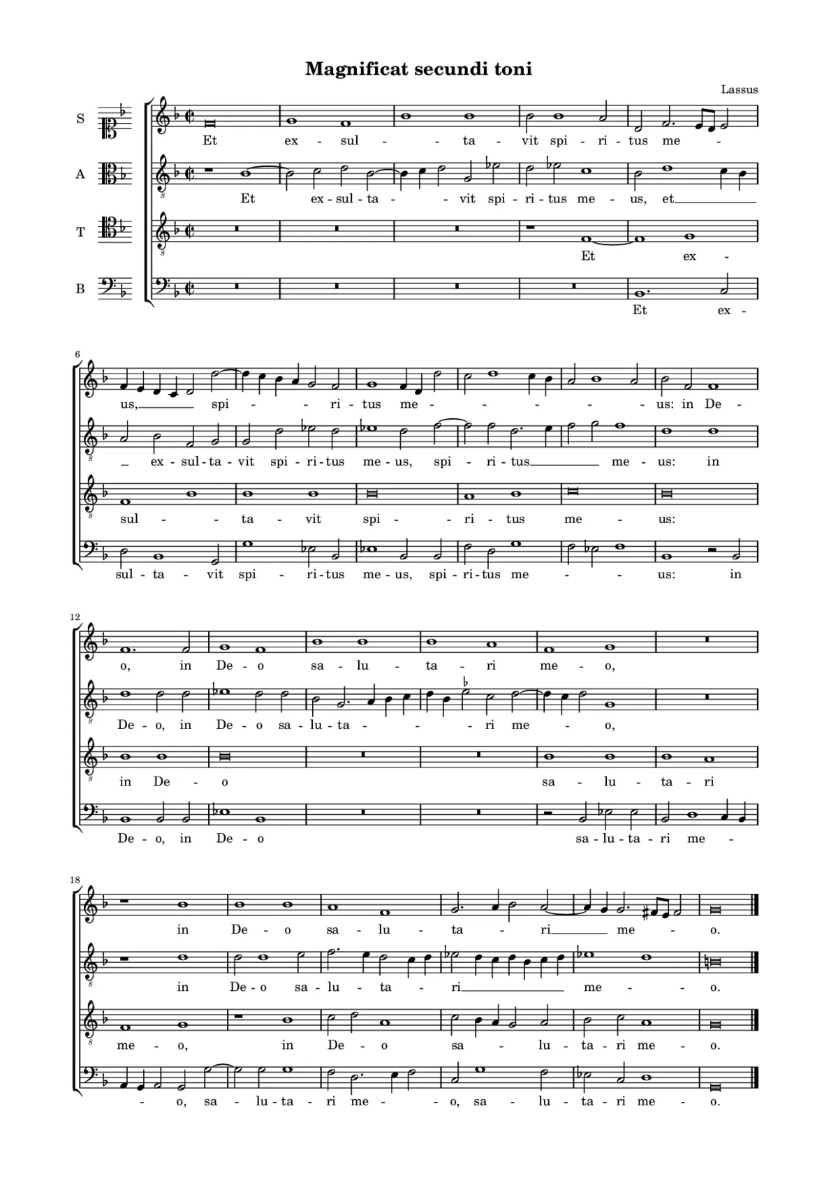 Magnificat secundi toni II - Page 1