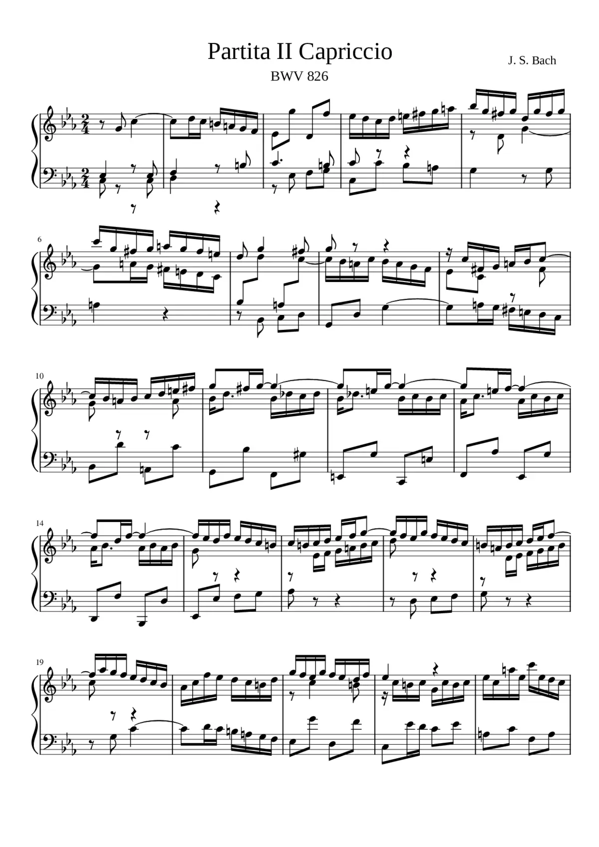 Partita in C minor BWV 826 - Page 1