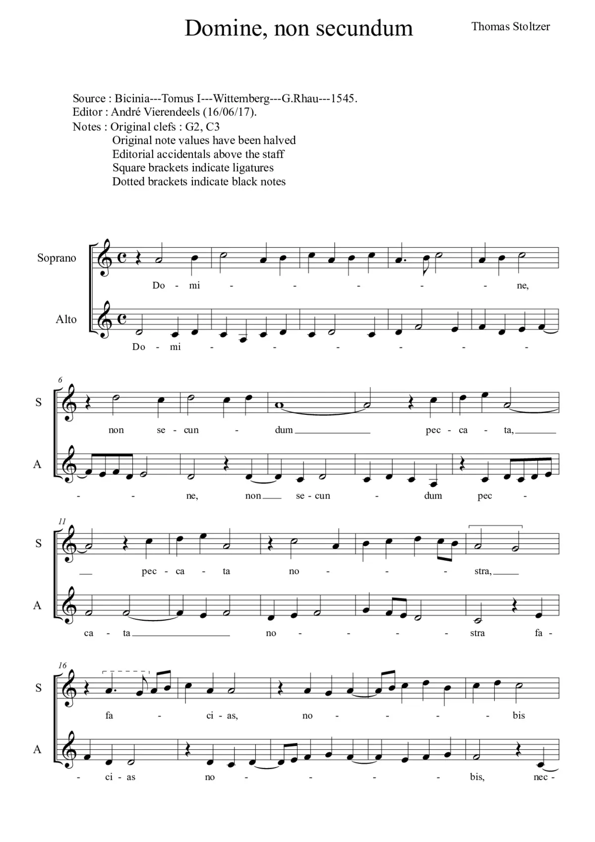 Domine non secundum - Page 1